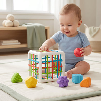 6-Piece Multi Sensory Shape Toy Set – Educational Baby Toy