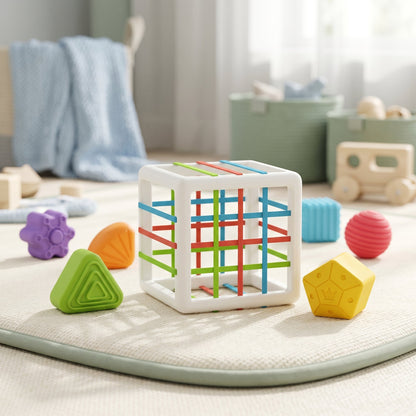 6-Piece Multi Sensory Shape Toy Set – Educational Baby Toy