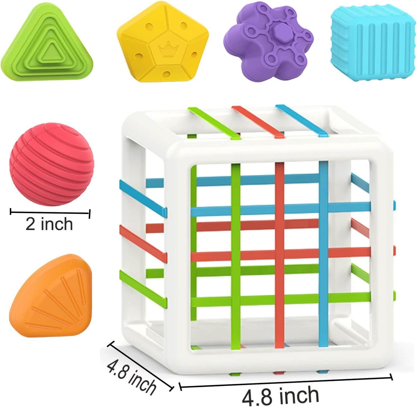 6-Piece Multi Sensory Shape Toy Set – Educational Baby Toy