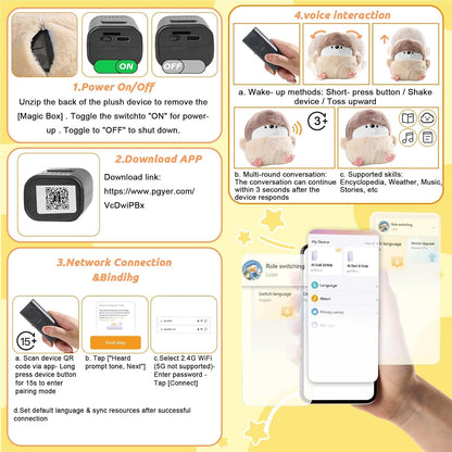 AI Smart Stuffed Animal Plush Toy – Interactive Learning Companion