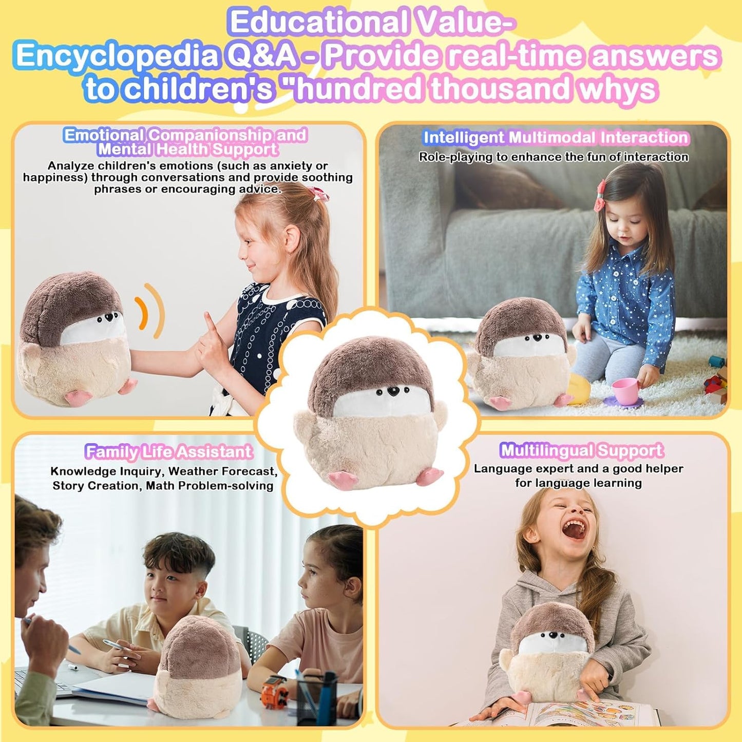 AI Smart Stuffed Animal Plush Toy – Interactive Learning Companion