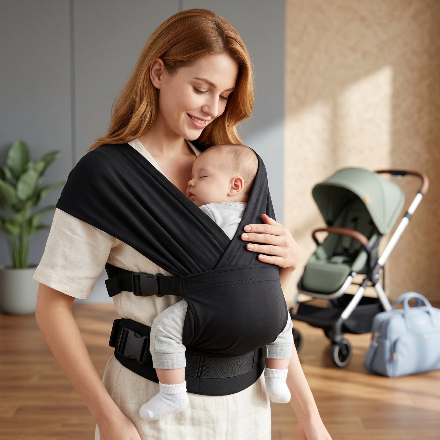Adjustable Wrap Baby Carrier – Hands-Free Sling