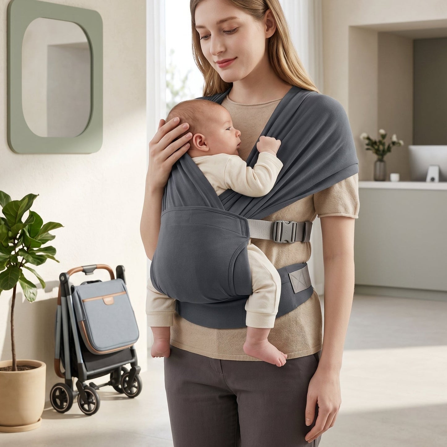 Adjustable Wrap Baby Carrier – Hands-Free Sling