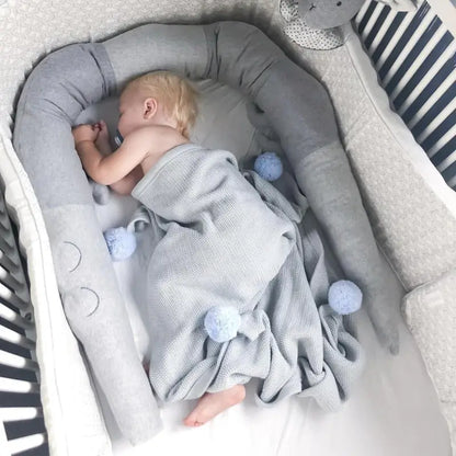 Animal Crib Bumper Liner Plush Toy – Padded Crib Protector