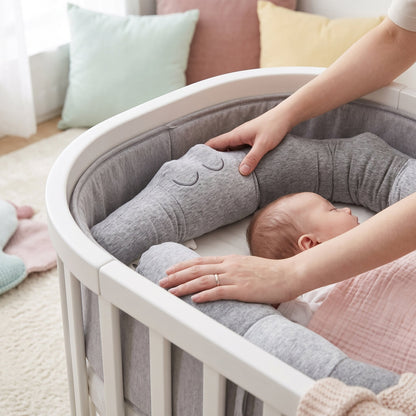 Animal Crib Bumper Liner Plush Toy – Padded Crib Protector