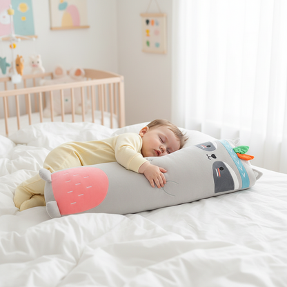 Animal Strip Plush Pillow Toy – Huggable Stuffed Cushion