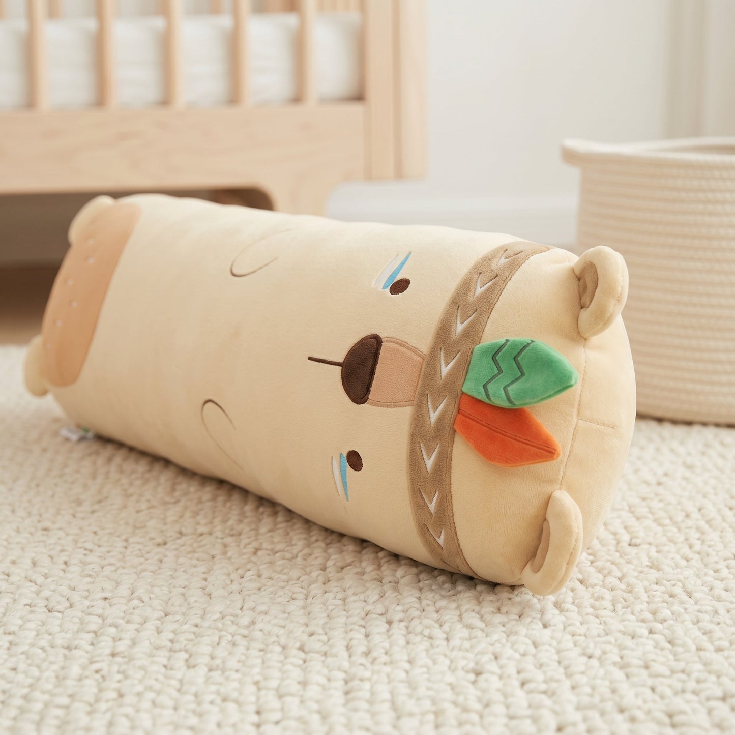 Animal Strip Plush Pillow Toy – Huggable Stuffed Cushion