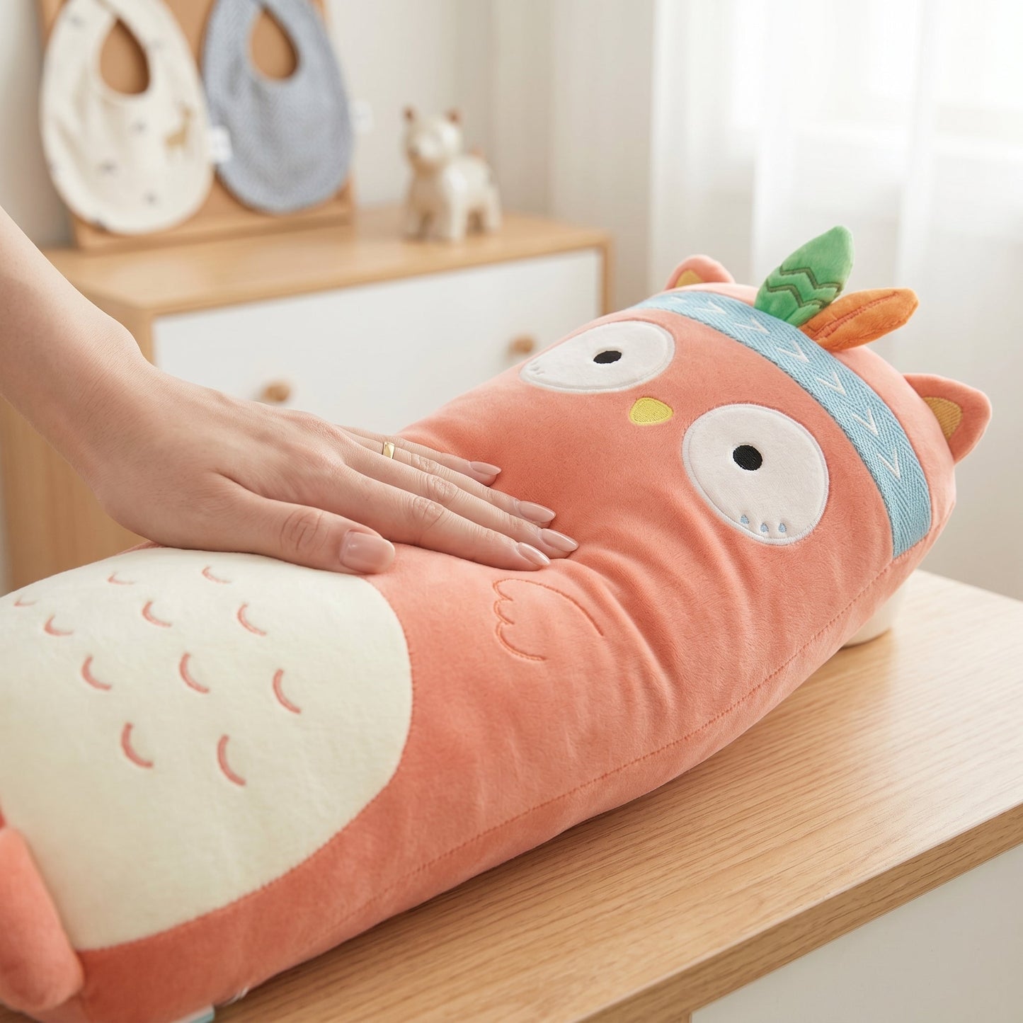 Animal Strip Plush Pillow Toy – Huggable Stuffed Cushion