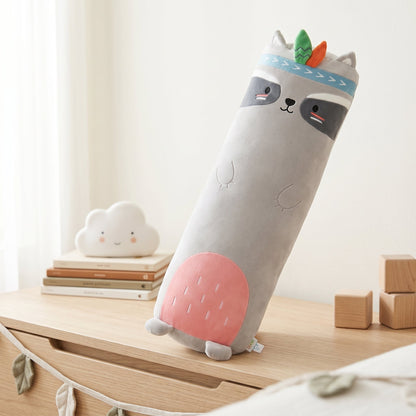 Animal Strip Plush Pillow Toy – Huggable Stuffed Cushion