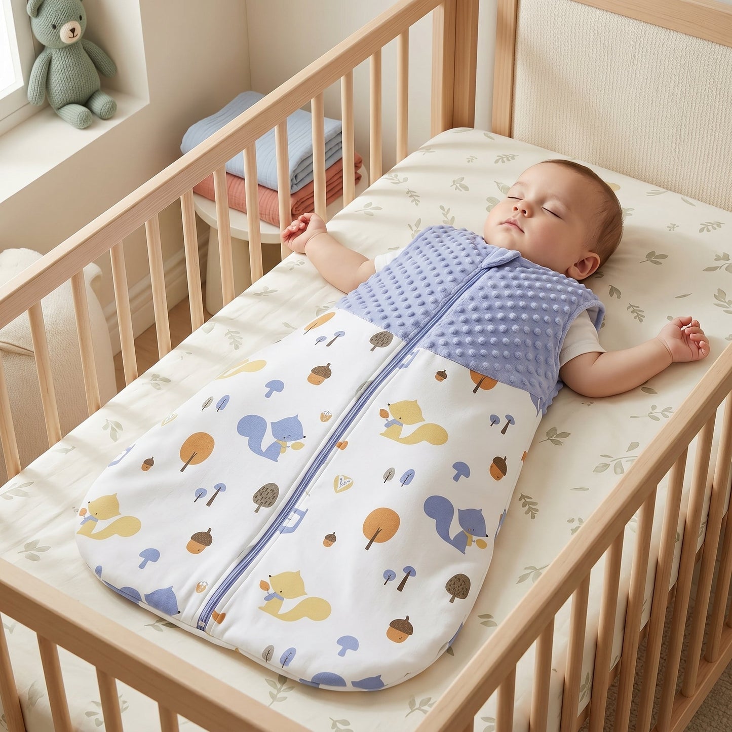 Baby Cotton Printed Sleeping Bag – Wearable Sleep Sack