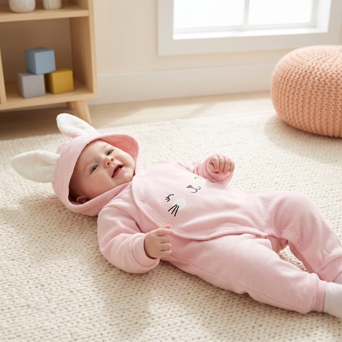 Baby Hoodie Romper – Autumn Outfit for Infants