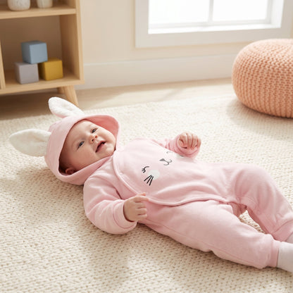 Baby Hoodie Romper – Autumn Outfit for Infants