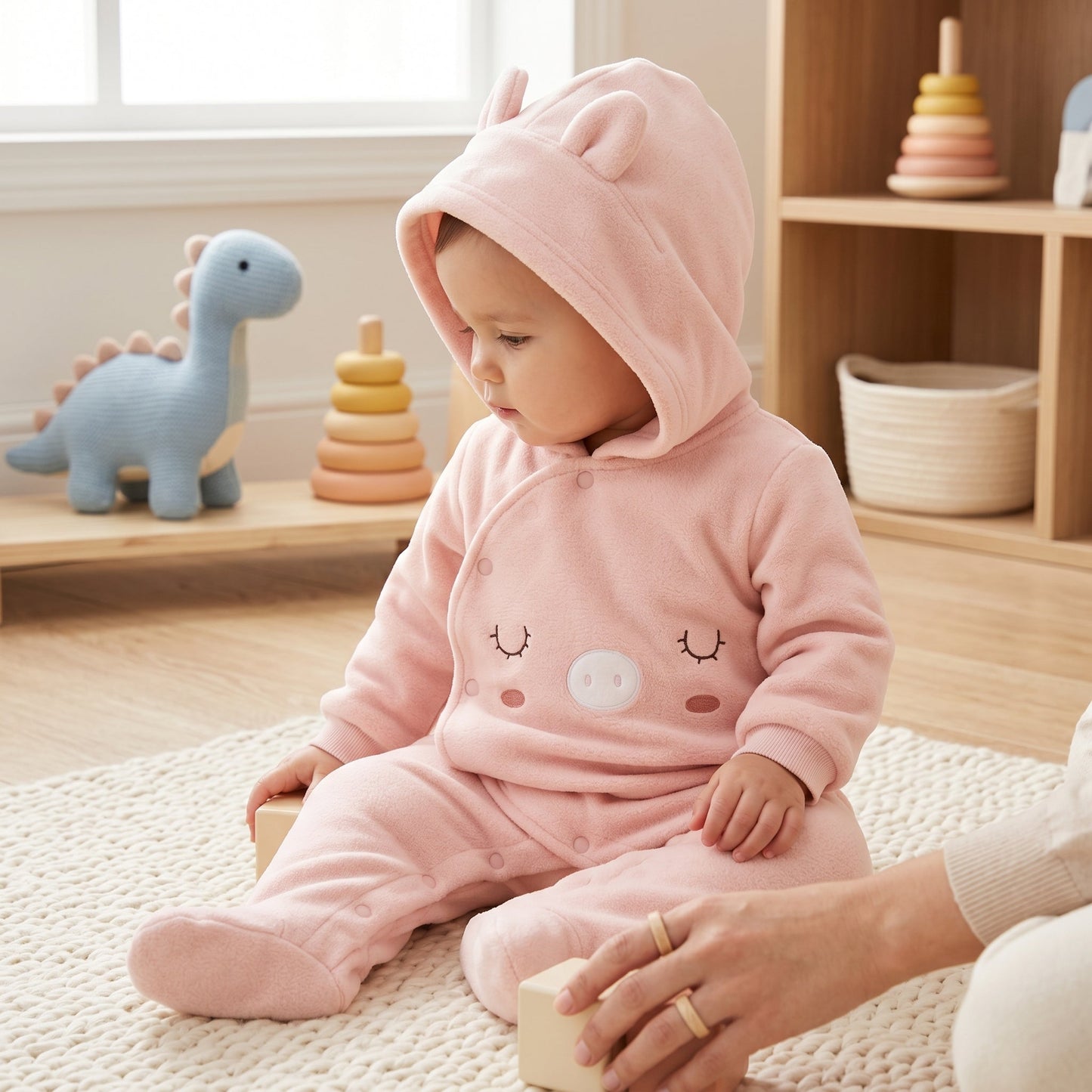 Baby Hoodie Romper – Autumn Outfit for Infants