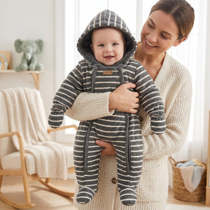 Baby Winter Fleece Snowsuit with Hood – Warm Outerwear