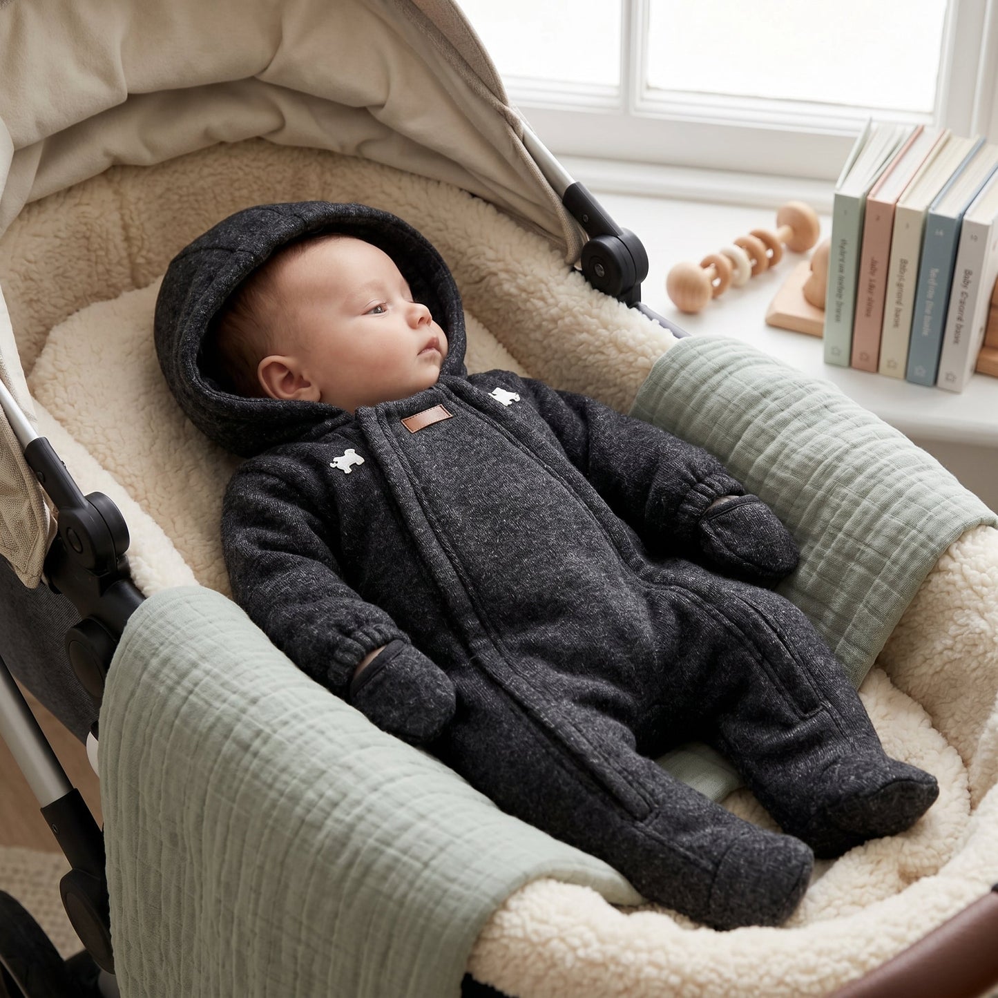 Baby Winter Fleece Snowsuit with Hood – Warm Outerwear