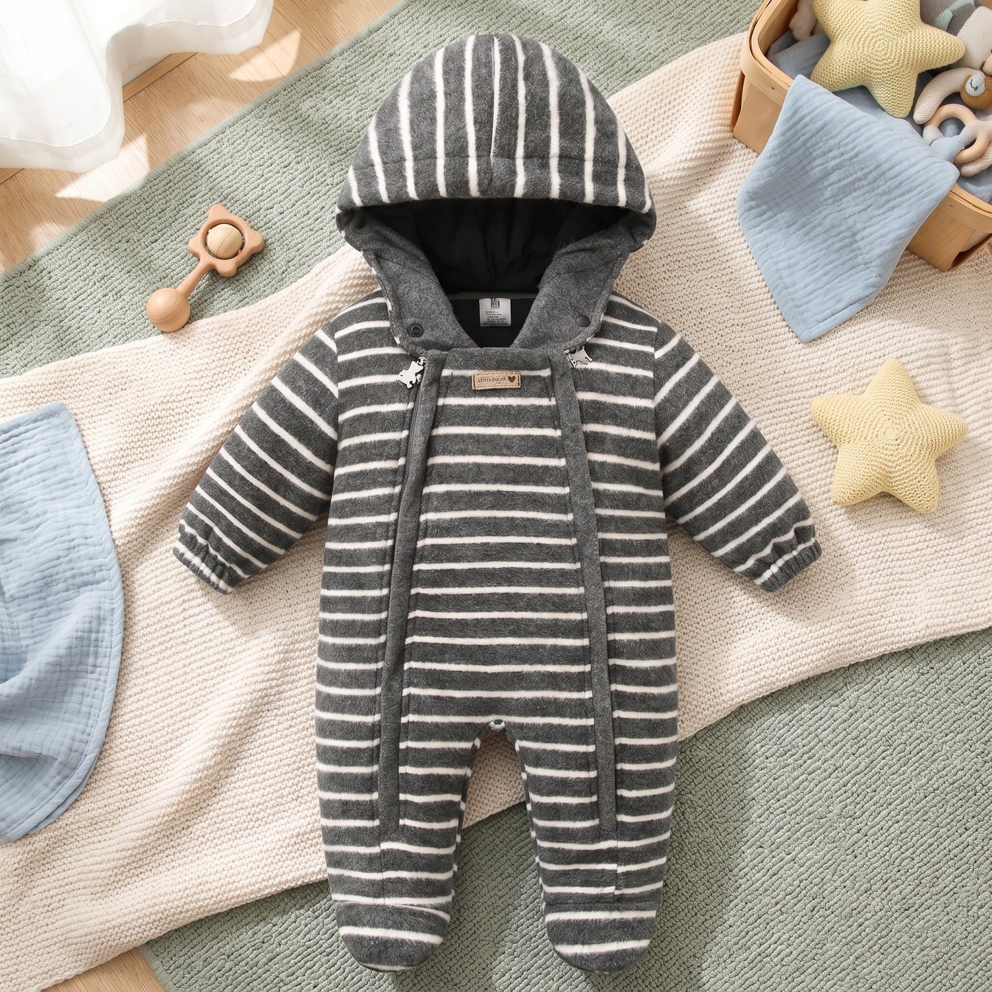 Baby Winter Fleece Snowsuit with Hood – Warm Outerwear