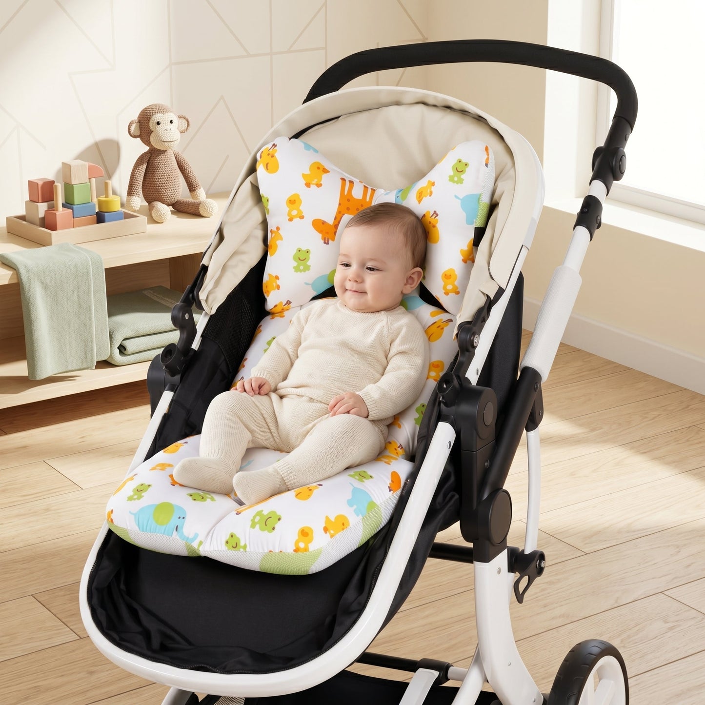 Breathable Head Support Stroller Pad – Baby Neck Cushion