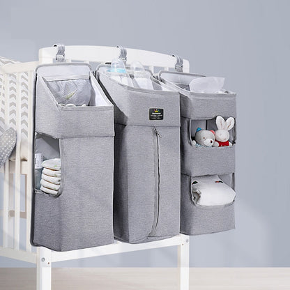 Hanging Crib Storage Organizer – Detachable Pocket Caddy