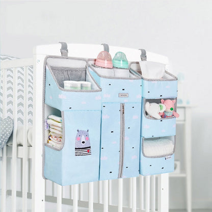 Hanging Crib Storage Organizer – Detachable Pocket Caddy
