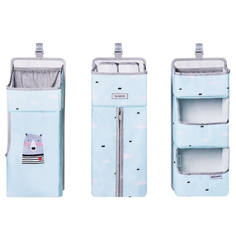 Hanging Crib Storage Organizer – Detachable Pocket Caddy