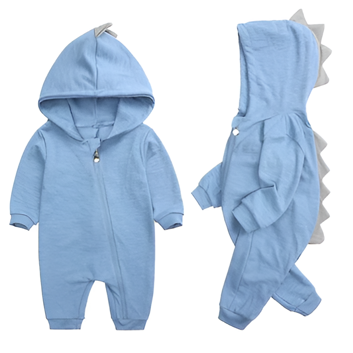 Dinosaur Hooded Baby Onesie – Cozy Fleece Bodysuit