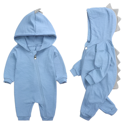 Dinosaur Hooded Baby Onesie – Cozy Fleece Bodysuit