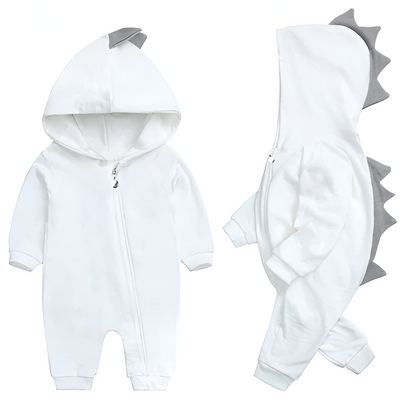 Dinosaur Hooded Baby Onesie – Cozy Fleece Bodysuit