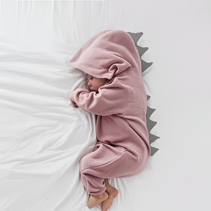 Dinosaur Hooded Baby Onesie – Cozy Fleece Bodysuit
