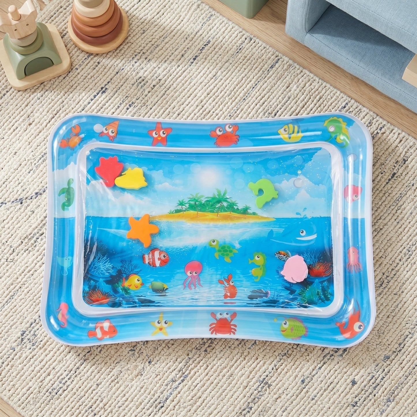 Inflatable Tummy Time Water Play Mat for Toddlers