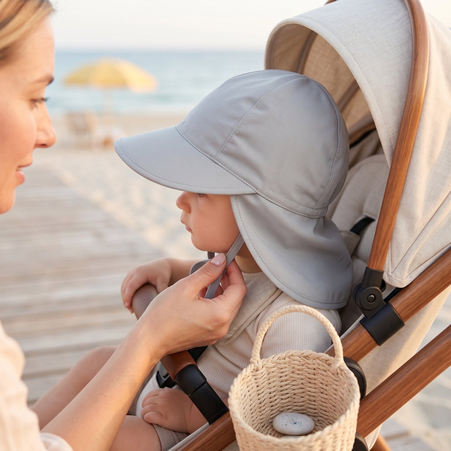 Baby Sun Hat UPF 50 – Adjustable Wide Brim Sun Protection Hat