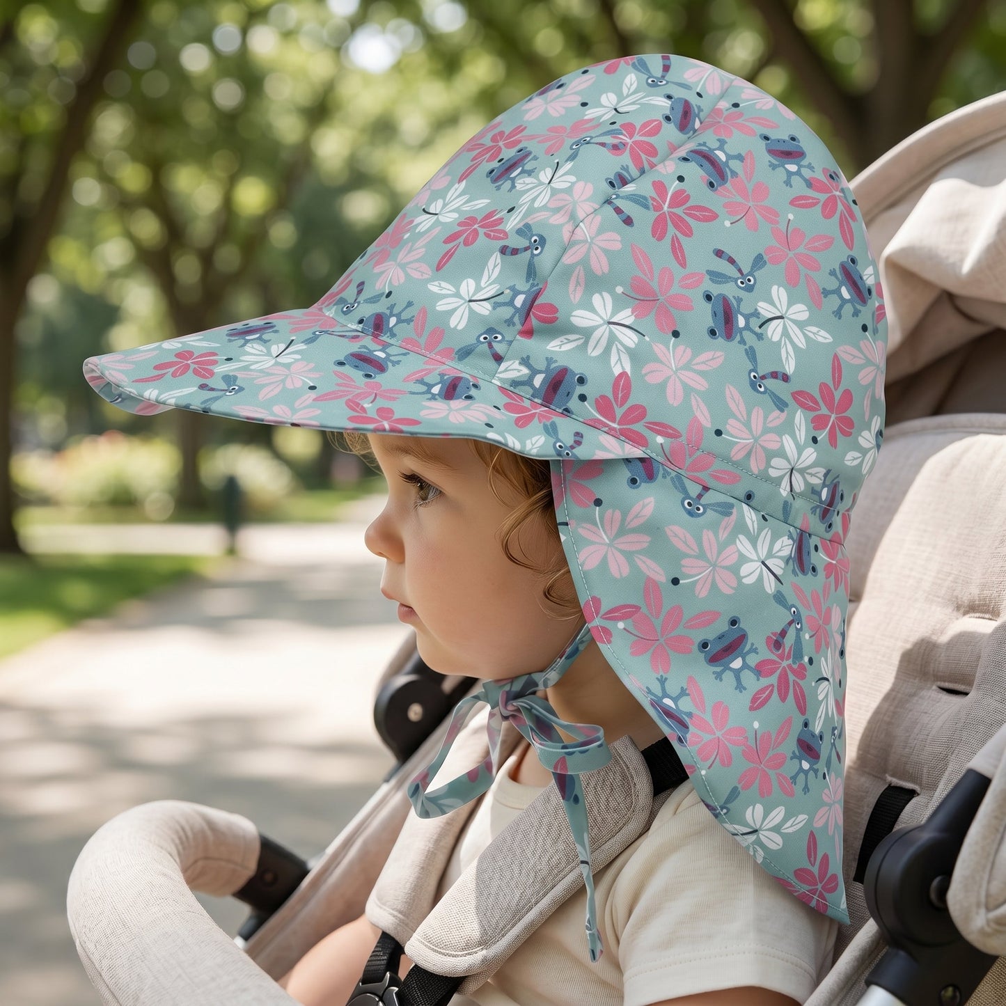 Baby Sun Hat UPF 50 – Adjustable Wide Brim Sun Protection Hat