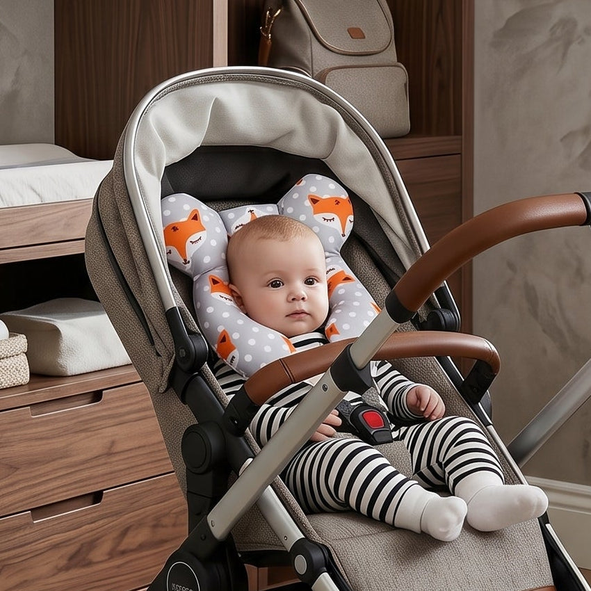 Baby Neck & Head Support Pillow for Car Seat – Travel Cushion