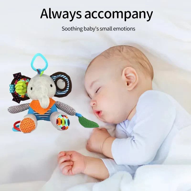 Elephant Hanging Rattle Toy for Baby Crib – Sensory Toy