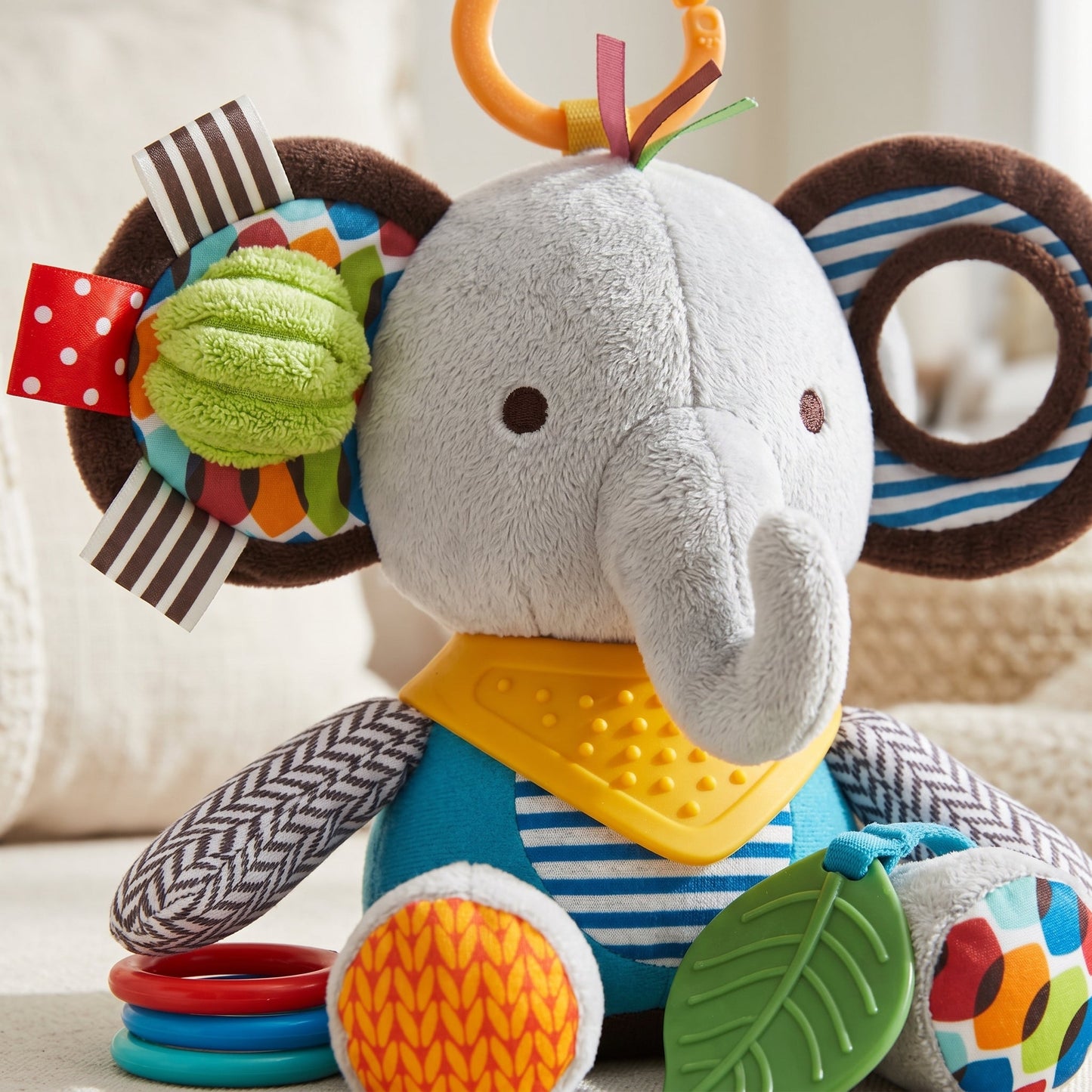 Elephant Hanging Rattle Toy for Baby Crib – Sensory Toy