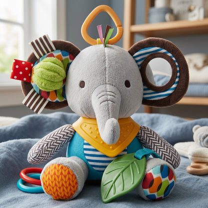 Elephant Hanging Rattle Toy for Baby Crib – Sensory Toy
