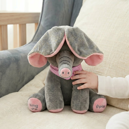 Peek-a-Boo Elephant Plush Toy for Infants – Interactive Toy
