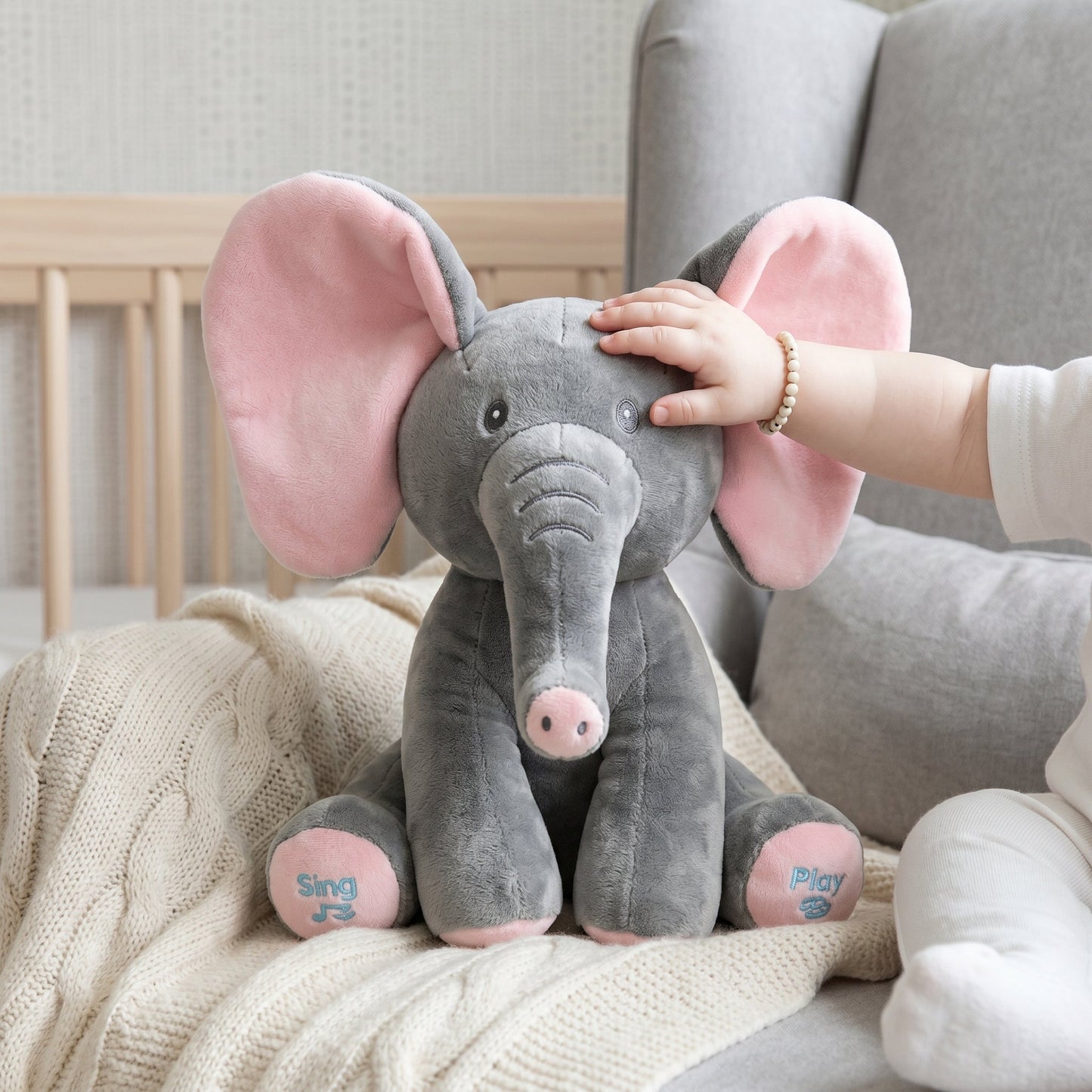 Peek-a-Boo Elephant Plush Toy for Infants – Interactive Toy