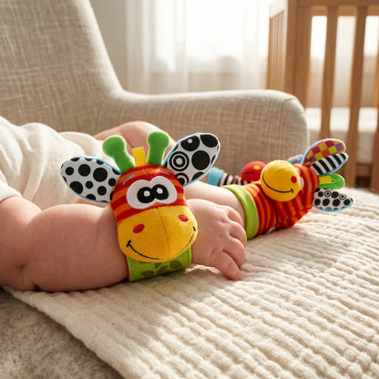 Sensory Baby Socks & Wristband Rattle Set – Development Toy