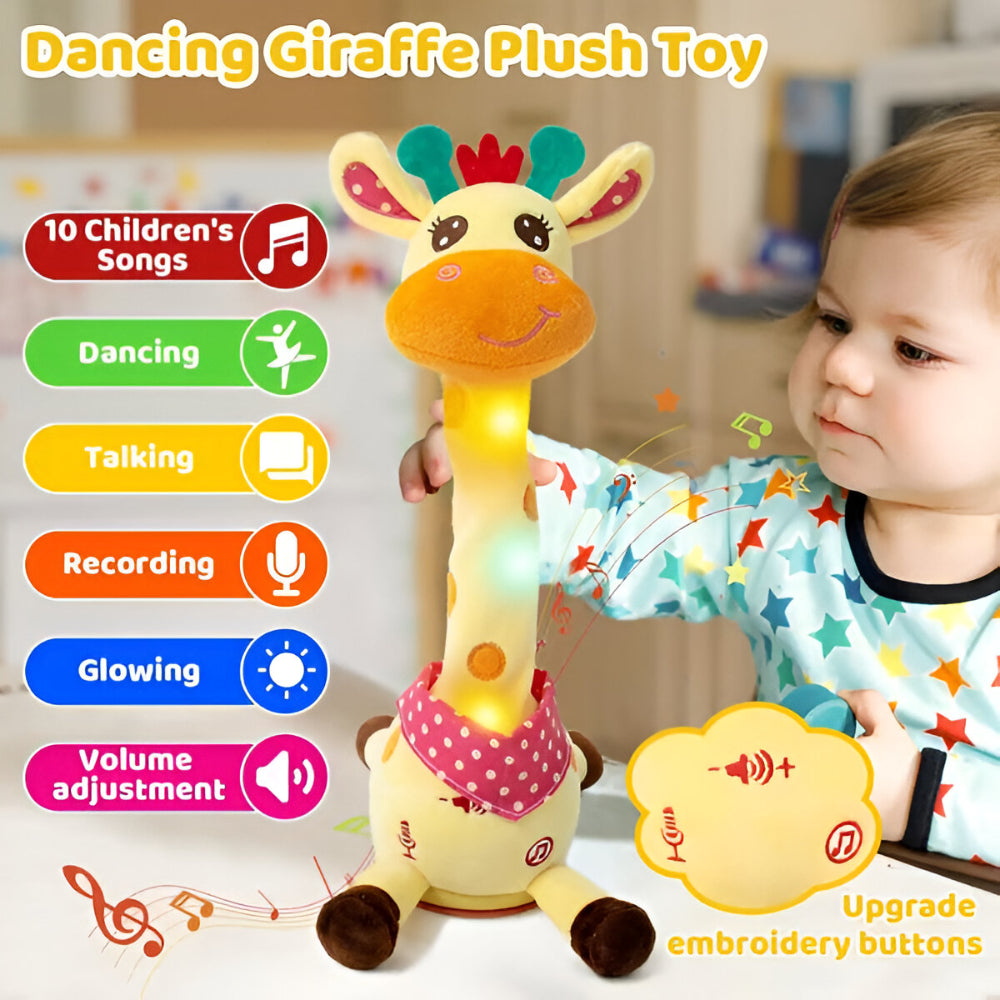 Singing Giraffe Plush Toy for Baby – Interactive Musical Toy