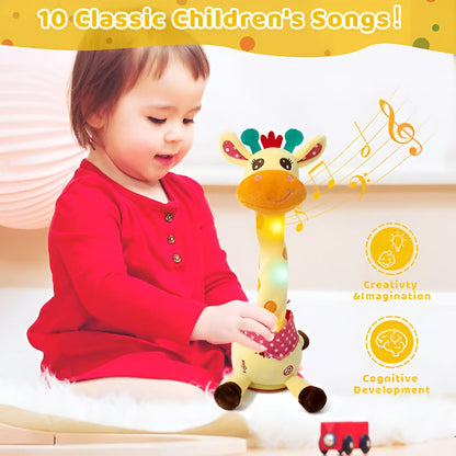 Singing Giraffe Plush Toy for Baby – Interactive Musical Toy