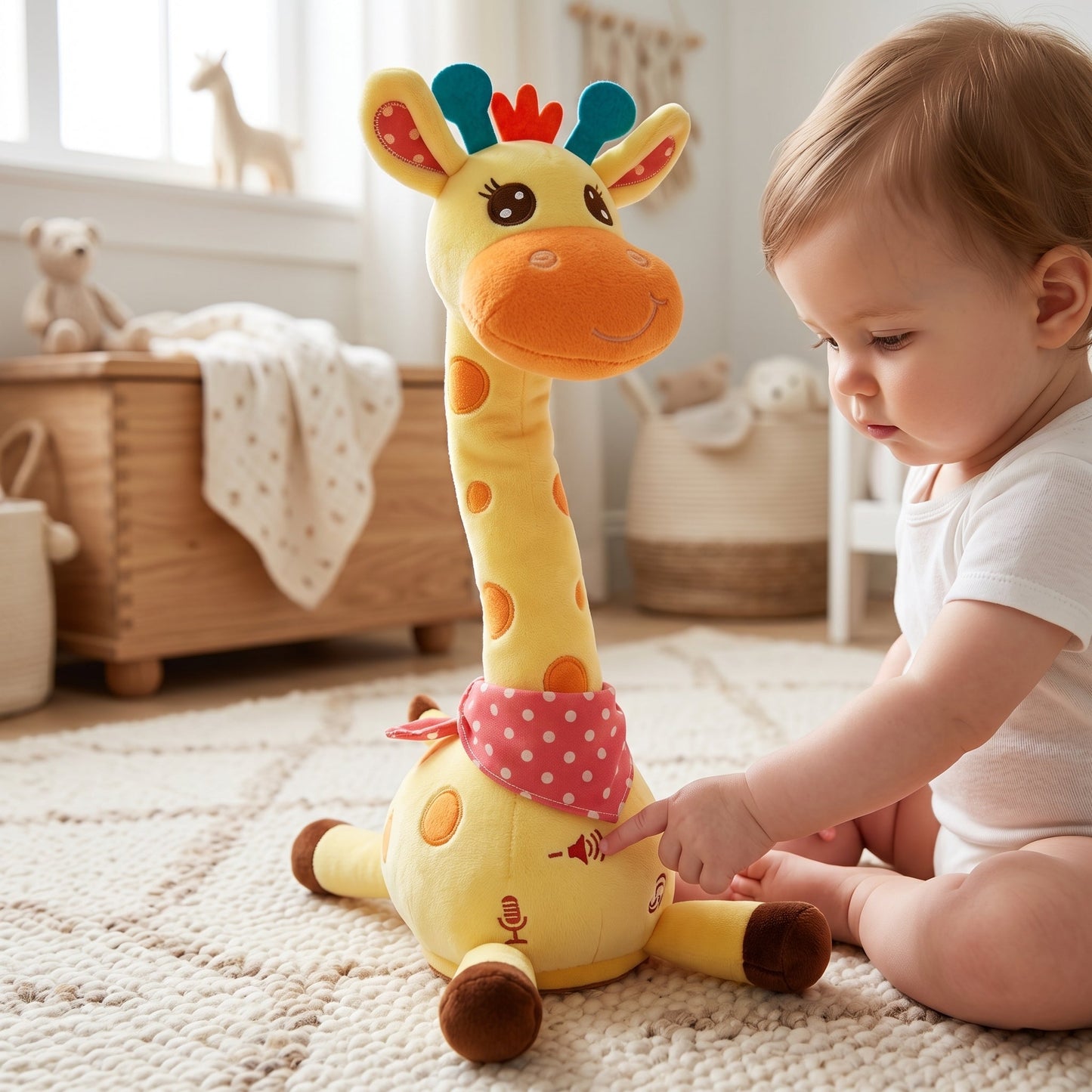 Singing Giraffe Plush Toy for Baby – Interactive Musical Toy