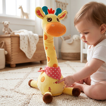 Singing Giraffe Plush Toy for Baby – Interactive Musical Toy