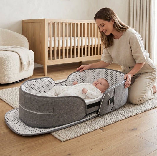 Portable Travel Baby Bed with Mosquito Net – Multi-Function Crib