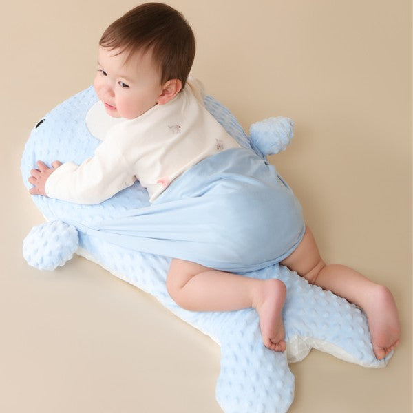 Whale Baby Tummy Relief Pillow – Feeding Colic Comfort Cushion