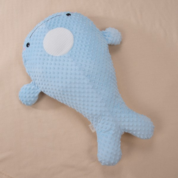 Whale Baby Tummy Relief Pillow – Feeding Colic Comfort Cushion