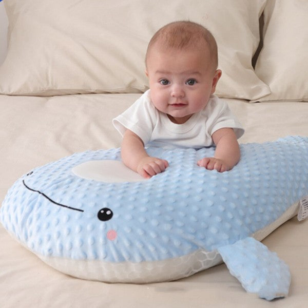 Whale Baby Tummy Relief Pillow – Feeding Colic Comfort Cushion