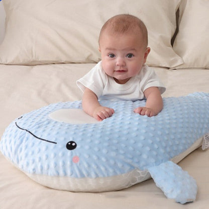 Whale Baby Tummy Relief Pillow – Feeding Colic Comfort Cushion