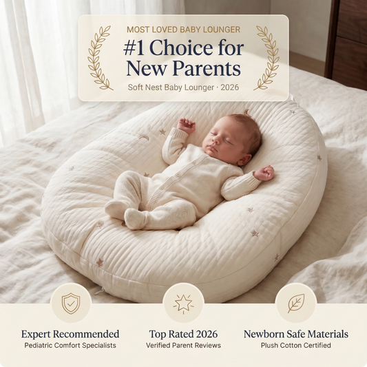 Soft Cotton Baby Lounger Nest – Newborn Sleep Bed