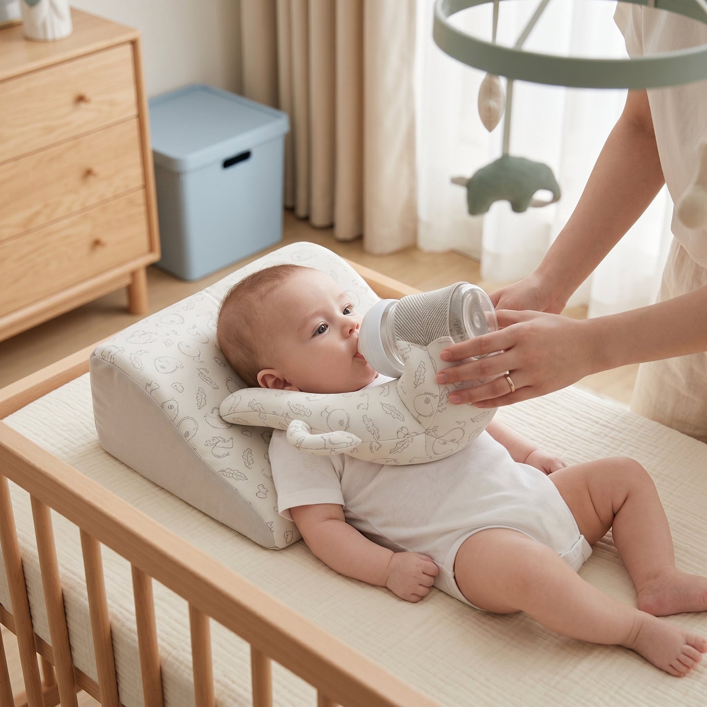 Hands-Free Baby Bottle Feeding Pillow – Support Cushion
