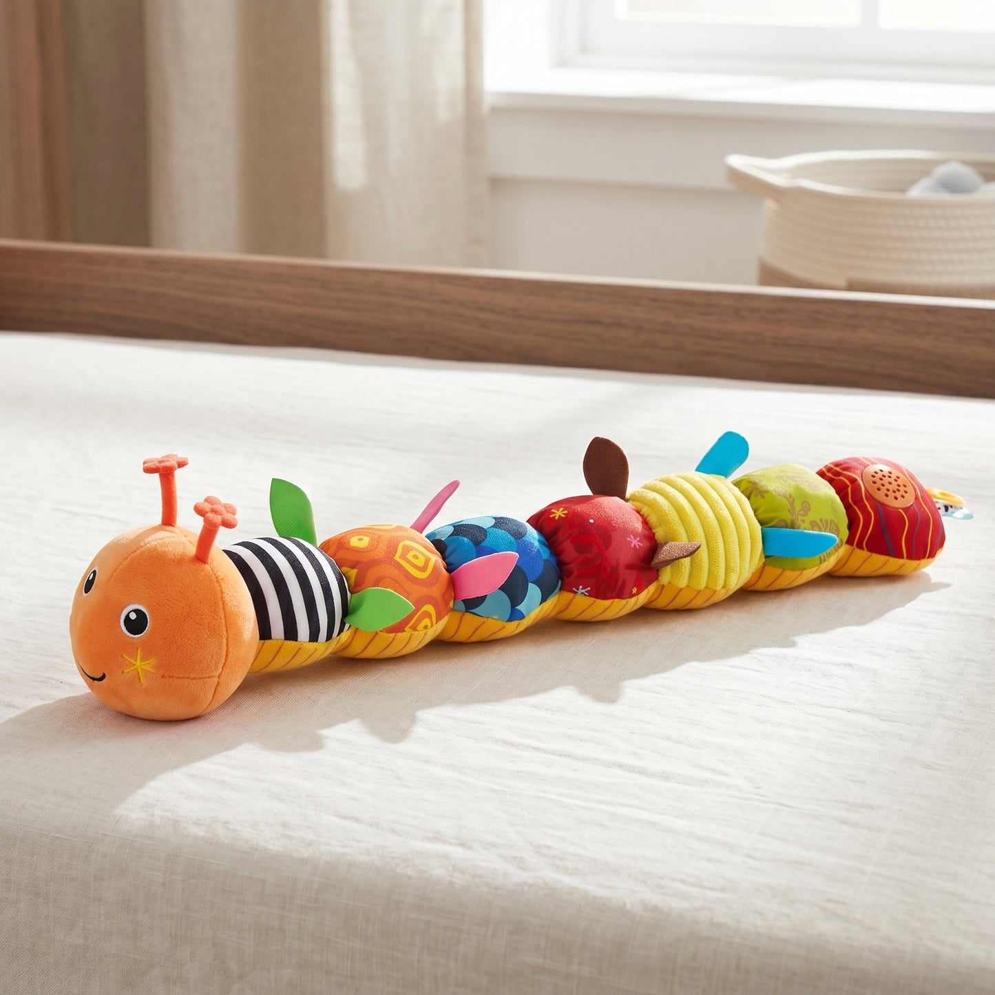 Musical Caterpillar Sensory Toy for Baby – Plush Development Toy